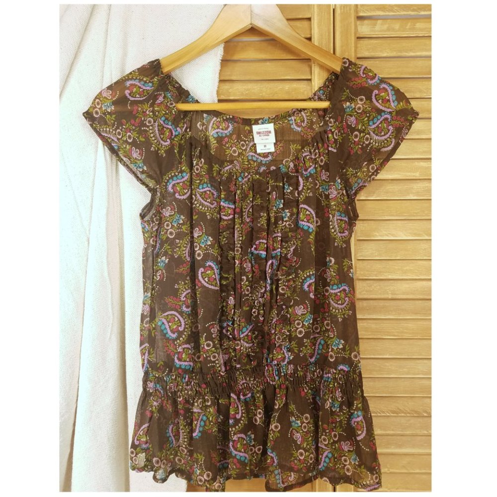 Sheer Paisley Shabby Chic Blouse